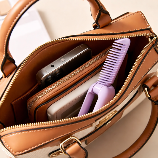 Cepillo Alisador Portatil Plegable